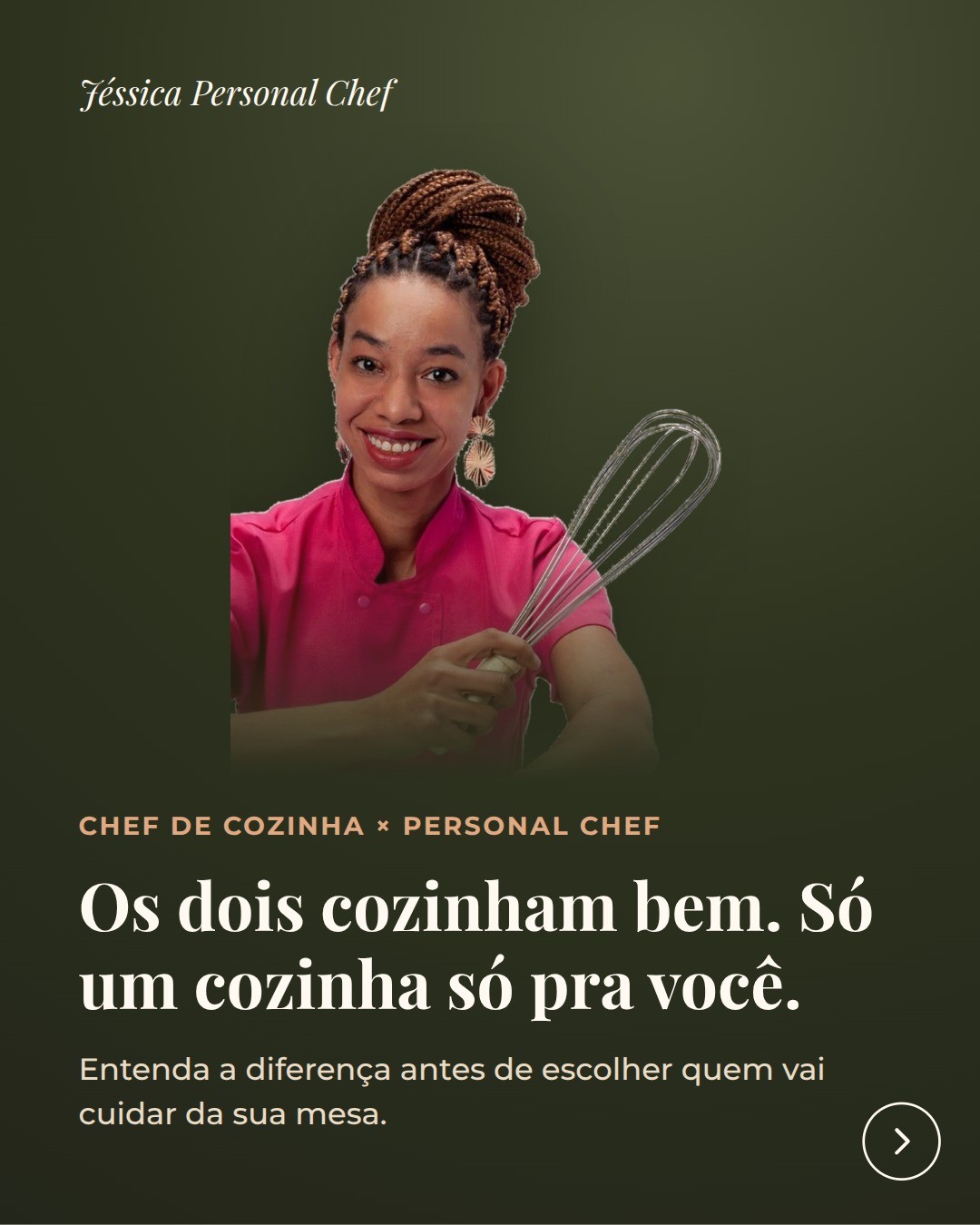 Capa: Chef de cozinha × Personal Chef — Jéssica Personal Chef